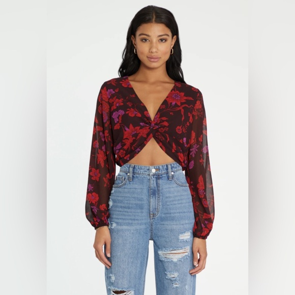 Sanctuary Tops - Sanctuary Sheer Twist Top Night Wish